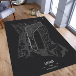 F-ormula--1 Motosporto Trasos Tematikos Kilimas Naujas Leidimas! Miegamojo Svetainės Sofa Žaidimų Kambario Kilimas Lenktynių Mėgėjo Kilimėlis Puiki Dovana 80x120CM gray