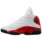 Jordan Air Jordan 13 Slip Resistant Abrasion Resistant Mid top Vintage Basketball Shoes Unisex White Black 414571-102 41