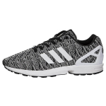 Adidas Originals ZX Flu Fabric Abrasion Resistant Breathable Low top Running Shoes Men's Black White BB2166() 43⅓