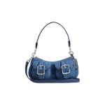 COACH Ashton 25 sidabrinė furnitūra daugiafunkcinis audinio pa&scaron;tininko krep&scaron;ys vidutinio dydžio moteri&scaron;kas indigo Basic Set (Bag+Dust Bag) indigo