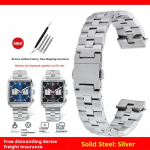 22mm Tag Heuer CBL2111 CBL2115 CBL2180 nerūdijančio plieno laikrodžio apyrankė vyri&scaron;kas laikrodžio grandinėlės Monaco vientiso metalo laikrodžio apyrankė apyrankė Width 22mm sidabras