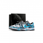 Nike Dunk Atsparūs slydimui Atsparūs dilimui Žemi Krep&scaron;inio Bateliai Moteri&scaron;ki Juodi Balti Mėlyni CW1590-100(Team1326-SBOX) 37.5