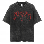 Harajuku Vintažiniai Juodi Anime Print Vyri&scaron;ki Gatvės Drabužiai Mar&scaron;kinėliai Triple Extra Large black