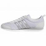 Adidas Vs Jog 2.0 Audinys Sintetinė Oda Ledų Spalvos T Batai Patogūs Universalūs Žemi Laisvalaikio Batai Unisex sportbačiai Pilki Balti KH7655 35⅔