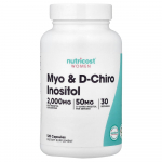 iHerb Moterims Myo ir D-Chiro Inozitolio Kapsulės, 120 Vnt. 120 pcs - 1 ea