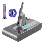21,6 V V8 akumuliatoriaus adapteris + pirminis filtras + galinis filtras, pakeiskite Dyson V8 akumuliatorių V8 Absolute V8 gyvūnų dulkių siurblį CHINA