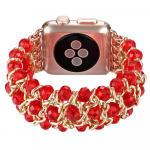 Prabangus metalinis laikrodžio dirželis Apple Watch Series 10 9 8 7 6 5 4 45mm 40mm 44mm 42mm 46mm moterims Pakeičiamas dirželis Correa S10-42mm 38 40 41mm raudona