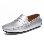 Prabangūs vyri&scaron;ki mokasinai Plius Didelis Dydis 38~49 Penny Loafers Vyri&scaron;ki Laisvalaikio Batai Odiniai Laisvalaikio Įslystami Plok&scaron;čiapadžiai Vyri&scaron;ki Batai Vairavimui 43 sidabras