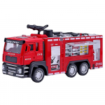 1/32 Gaisrinės ma&scaron;inos žaislinis modelis su garsu, &scaron;viesa, kopėčiomis, gaisrinės ma&scaron;inos ratukais, atitraukiamas, purk&scaron;tuvas, gelbėjimo transporto priemonė, berniukų dekoracija, dovanos