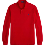 Polo Ralph Lauren Classic Fit Laismi Kvėpuojantys Medvilniniai Tinklelio &Scaron;onkauliuoti Ilgomis Rankovėmis Polo Mar&scaron;kinėliai Vyri&scaron;ki Vir&scaron;utiniai Drabužiai 710680792-069 M red