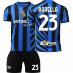 2024-25 Inter Milan namų mar&scaron;kinėliai #10 Lautaro #9 Thuram #23 Barella Futbolo mar&scaron;kinėliai 24