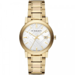 Burberry BU9003 Baltas ciferblatas Nerūdijančio plieno Unisex laikrodis 38mm auksas