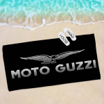 Moto G-Guzzi Motociklo Logotipas Dideli Mikropluo&scaron;to Paplūdimio Rank&scaron;luosčiai Greitai Džiūstantis Rank&scaron;luosčiai Smėlio Paplūdimio Rank&scaron;luosčiai Baseino Rank&scaron;luosčiai Kelionei Baseinui Joga W100*H180(CM)
