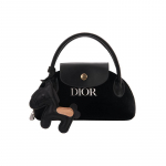 DIOR [Individualizuotas kosmetikos dėklas] Poliesterio pluo&scaron;tas Rudojo cukraus Ponis Paprastas, Saldus ir &Scaron;aunus, Universalus kasdieniam naudojimui, Ne&scaron;iojama Juoda Rankinė Laikymo priemonė juoda