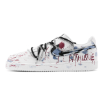 Nike Court Vision 1 Nesenstantys Naktiniai Atsparūs Trinčiai Žemi Kateboardo Batai Vyri&scaron;ki Balti Raudoni Mėlyni DH2987-101(Team529-) 40