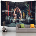 Tapetų jėgos treniruotės sporto salėje 200x180 juoda