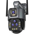 I&scaron;maniosios 16MP 8K &bdquo;Wifi&ldquo; kameros su 20X PTZ priartinimu, lauko &bdquo;WiFi&ldquo; stebėjimo kamera su keturių objektyvų &bdquo;IP&ldquo; automatinio sekimo apsaugos kamera IPC360 namams Camera No Card