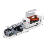 1/32 Lydinio Priekaba Kemperis Sunkvežimis Automobilio Modelis Lietas Metalas Pramoginė Visureigė Transporto Priemonė Kemperis Automobilio Modelis Garsas ir &Scaron;viesa Vaikų Žaislas Dovana gray