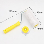 1 vnt. 15/22 cm putojimo pa&scaron;alinimo būgnas &scaron;epetys dygliuotas volelis latekso grindų savaime i&scaron;silyginantis volelis i&scaron;lyginamasis i&scaron;lyginamasis volelis su dygliais teptukas volelis