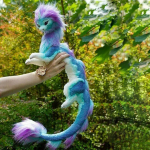 50cm Sisu Drakono pliu&scaron;inis žaislas Raya ir Paskutinis Drakonas Pliu&scaron;iniai lėlių žaislai Elfas Pliu&scaron;inis žaislas Kawaii Mink&scaron;ta dekoracija Vaikų gimtadienio dovanos blue