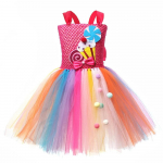 Vaivoryk&scaron;tės Tutu Suknelė Mielos Mergaitės Saldus Lolipopas Cosplay Apsirengimo Purimo &Scaron;ventės Kostiumas Saldainio Dizainas Vaikų Drabužiai S 2-3T pink