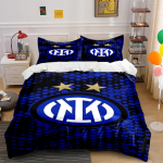 Inter Milan logotipas patalynės komplektas Patalynės komplektas (1 antklodės užvalkalas, 2 pagalvių užvalkalai, antklodė neįtraukta) 135x200cm blue