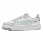 PUMA Carina Street Moteri&scaron;ki Odiniai Patogūs Platforminiai Žemi Batai Balti Pilki 389390-43 37 white
