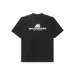 Balenciaga Sportinės aprangos Logotipo raidžių spaudinys Apvalus kaklas Trumpomis rankovėmis SS24 Mar&scaron;kinėliai Laisvo kirpimo Unisex Juoda 764235TQVT91083 S-No Original Gift Bag Or Gift Box juoda