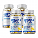 Xemenry Omega-3 žuvų taukai 4080 mg mink&scaron;tos kapsulės 120 vnt. &mdash; EPA DHA, jūrų &scaron;altinis, kasdienė gerovė 120*4