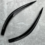 2 vnt. Automobilio antakių vokų žibintų žibintų dangtelių lipdukai BMW 5 serijai E60 E61 520i 525i 530i 540i M5 2003-2010 Tuning Gloss Black gray