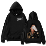 90-ųjų Klasika Michael Jackson Hoody Gotikinė Mada Vintažiniai Džemperiai su Gobtuvu Vyrams Moterims Punk Drabužiai Roko Megztiniai Streetwear XXXL black