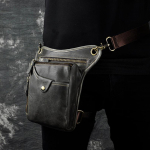 Natūralios odos vyri&scaron;ko dizaino Kasdienis &bdquo;Messenger Crossbody Sling&ldquo; krep&scaron;ys Madingas juosmens diržo komplektas kojoms nuleidžiamas krep&scaron;ys