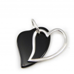 Les Tr&eacute;sors De Lily [G8849] - Pendentif Argent 'Obao Love' noir
