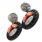 NOA [H8729] - Boucles Cr&eacute;ateur 'Carmen' rouge noir raudona