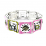 NOA [H8739] - Bracelet Cr&eacute;ateur 'Acapulco' rose vert