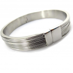 Les Tr&eacute;sors De Lily [K1409] - Bracelet Acier 'Chor&eacute;graphie'