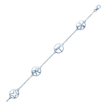 Les Tr&eacute;sors De Lily [K3379] - Bracelet Argent 'Bonheur' argent&eacute; (rhodi&eacute;) - 12 mm