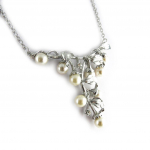 Les Tr&eacute;sors De Lily [L1336] - Collier 'Sissi' ivoire argent&eacute; balta