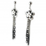 Altesse [L1913] - Boucles acier 'Calypso' noir argent&eacute;