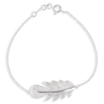 Les Tr&eacute;sors De Lily [Q4600] - Bracelet Argent 'Boho' blanc argent&eacute;  - 30x14 mm
