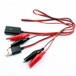 1 pora USB aligatoriaus spaustukai Krokodilo viela Vyri&scaron;kas/moteris ir USB testeris detektorius nuolatinės srovės įtampos matuoklis ampermetras talpos galios matuoklis