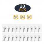 10/20 vnt. skaidrios tvirtos lipnios durų sieninės pakabos, kabliukai, siurbiami didelės apkrovos stovo puodelių siurblys virtuvės vonios kambariui 20pcs