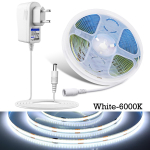 MALITAI 320SMDs/M COB LED juostelė 12V lankstūs &scaron;viestuvai, virtuvės spinta veidrodinė sieninė lempa Ra90 3000K 4000K 6000K LED juosta namų dekoravimui EU ki&scaron;tukas 1M-EU Plug