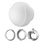 Godox ML-CD15 difuzoriaus kupolo rinkinys su 3 adapteriais fotografijai Light Flash Studio fotografijai balta