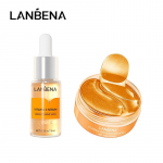 LANBENA vitamino C odos priežiūros priemonių serija 2 vnt. rinkinys balinantis serumas paakių kaukės dėmės i&scaron;blukusios tamsios dėmės, stabdančios senėjimą 2pcs