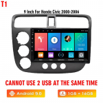 icreative 2 Din automobilio radijo jutiklinis ekranas GPS navigacijos daugialypės terpės grotuvas skirtas Honda Civic 2000-2006 Android Auto Autoradio BT Be DVD