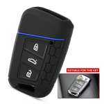 Silikono rakto dėklo dangtelis, skirtas VW PASSAT B8, skirtas Skoda Kodiaq Superb A7 2015 2016 2017 2018 2019 2020 berakčio pultelio apvalkalo odos laikikliui mėlyna