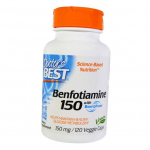 Benfotiaminas, Benfotiaminas 150, Doctor's Best 120 daržovių kepurėlių (72327013) 120vcaps