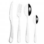 4 vnt balto aukso indų rinkinys kepsnys peilis &scaron;akutė &scaron;auk&scaron;tas arbatinis &scaron;auk&scaron;telis vakarienės rinkinys stalo įrankių rinkinys nerūdijančio plieno stalo indai su įkalta rankena sidabras