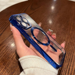 Prabangus Magsafe belaidžio įkrovimo telefono dėklas, skirtas iPhone 14 13 12 11 Pro Max Plus mink&scaron;tas magnetinis buferis, galvaninis skaidrus dangtelis For iPhone 11Pro mėlyna